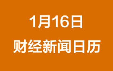 财经日历每日财经新闻早知道（1/16/2019）